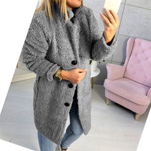 Load image into Gallery viewer, 2019 Plush Coat Women Fur Lamb Thicken Winter Warm Long Sleeve Female Jackets Overcoat Outerwear Faux Fur Coat For Women