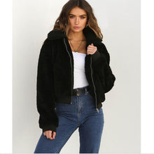 Load image into Gallery viewer, Women Thick Warm Teddy Bear Pocket Fleece Jacket Coat Zip Up Outwear Overcoat Winter Soft Fur Jacket Female Plush Coat Elegant