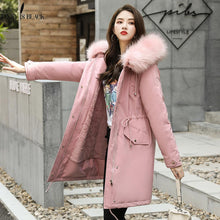 Load image into Gallery viewer, PinkyIsBlack 2019 New Arrival Fashion Women Winter Jacket Fur Lining Warm Thicken Ladies Winter Long Coat Parkas Womens Jackets