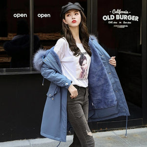 PinkyIsBlack 2019 New Arrival Fashion Women Winter Jacket Fur Lining Warm Thicken Ladies Winter Long Coat Parkas Womens Jackets