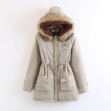 Load image into Gallery viewer, Winter Coat Women Winter Jacket Long Parkas Female Hooded Jacket Winter Coat Cotton Fur Basic Jacket Long Coat For Women Parka