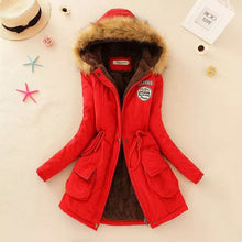 Load image into Gallery viewer, Winter Coat Women Winter Jacket Long Parkas Female Hooded Jacket Winter Coat Cotton Fur Basic Jacket Long Coat For Women Parka