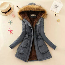 Load image into Gallery viewer, Winter Coat Women Winter Jacket Long Parkas Female Hooded Jacket Winter Coat Cotton Fur Basic Jacket Long Coat For Women Parka