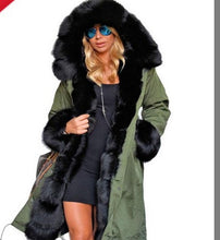 Load image into Gallery viewer, Camouflage winter jacket women outwear parka fur collar lady coat plus size Slim fit Warm Long coat fashion winter clothes women