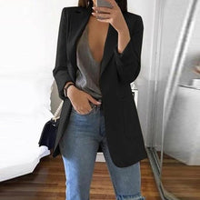 Load image into Gallery viewer, Hirigin Brand 2019 New Arrival Women Ladies Long Sleeve Cardigan Slim Jackets Suit Coat Work Jacket Casual Mid Coat Lapel