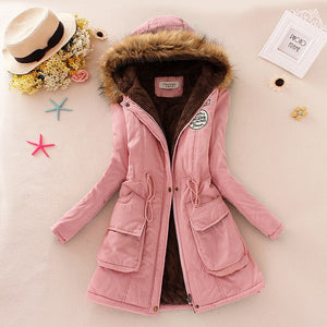 Winter Jacket Women 2019 New Winter Womens Parka Casual Outwear Military Hooded Coat Fur Coats Manteau Femme Woman Clothes CC001