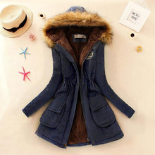 Load image into Gallery viewer, Winter Jacket Women 2019 New Winter Womens Parka Casual Outwear Military Hooded Coat Fur Coats Manteau Femme Woman Clothes CC001