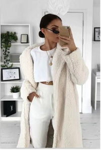 LOOZYKIT Autumn Winter Fur Women 2019 Casual Loose Solid Long Teddy Coat Female Vintage Thick Faux Fur Jackets Plush Overcoat