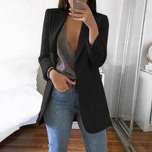 Load image into Gallery viewer, OEAK Spring Autumn Slim Fit Women Jackets Pockets Office Work Jacket Coat Elegant Business Lady chaquetas mujer invierno 2019