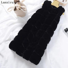 Load image into Gallery viewer, Warm Faux Fur Fox Vest Women Winter Casual Artifical Fur Warm Coat Super X-Long Waistcoat Female Faux Furs Wholesale