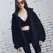 Load image into Gallery viewer, Autumn Winter Faux Fur Coat Women 2019 Casual Warm Soft Zipper Fur Jacket Plush Overcoat Pocket Plus Size Teddy Coat Female XXXL