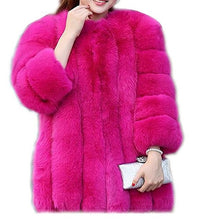 Load image into Gallery viewer, Women Winter Fluffy Faux Fur Coat High-Quality Thick Imitated Fox Fur Overcoat Female Warm Outwear