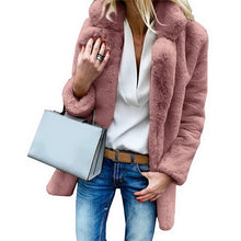 Load image into Gallery viewer, SHUJIN 2019 Autumn Faux Fur Coat Women Winter Warm Soft Fur Fluffy Coats Female Pocket Jacket Casual Streetwear Solid Overcoat