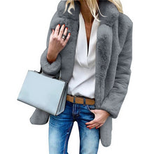 Load image into Gallery viewer, SHUJIN 2019 Autumn Faux Fur Coat Women Winter Warm Soft Fur Fluffy Coats Female Pocket Jacket Casual Streetwear Solid Overcoat