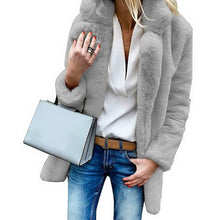 Load image into Gallery viewer, SHUJIN 2019 Autumn Faux Fur Coat Women Winter Warm Soft Fur Fluffy Coats Female Pocket Jacket Casual Streetwear Solid Overcoat