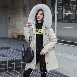 Whoholl Brand New Women Long Coat Autumn Winter Warm Velvet Thicken Faux Fur Coats Parka Female Solid Big Pocket Jacket Outwear