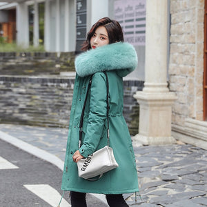 Whoholl Brand New Women Long Coat Autumn Winter Warm Velvet Thicken Faux Fur Coats Parka Female Solid Big Pocket Jacket Outwear