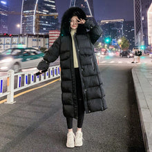 Load image into Gallery viewer, Oversize Winter Puffer Jacket For Women Outerwear Womens Parkas Fur Hooded Cotton Padded Female Coat Warm Outwear Hood Snow Wear