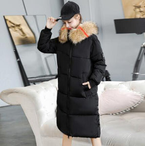 2019 Women Winter Large Fur Hooded Parkas Female Thick Warm Cotton Coat Women Wadded Winter Jackets Outwear Plus Size 7XL C812