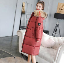 Load image into Gallery viewer, 2019 Women Winter Large Fur Hooded Parkas Female Thick Warm Cotton Coat Women Wadded Winter Jackets Outwear Plus Size 7XL C812