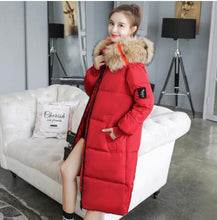 Load image into Gallery viewer, 2019 Women Winter Large Fur Hooded Parkas Female Thick Warm Cotton Coat Women Wadded Winter Jackets Outwear Plus Size 7XL C812