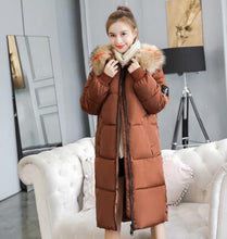 Load image into Gallery viewer, 2019 Women Winter Large Fur Hooded Parkas Female Thick Warm Cotton Coat Women Wadded Winter Jackets Outwear Plus Size 7XL C812