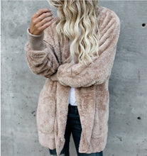 Load image into Gallery viewer, S-5XL Faux Fur Teddy Bear Coat Jacket Women Fashion Open Stitch Winter Hooded Coat Female Long Sleeve Fuzzy Jacket 2018 Hot New