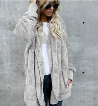 Load image into Gallery viewer, S-5XL Faux Fur Teddy Bear Coat Jacket Women Fashion Open Stitch Winter Hooded Coat Female Long Sleeve Fuzzy Jacket 2018 Hot New