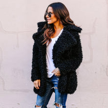 Load image into Gallery viewer, Jocoo Jolee Fluffy Faux Fur Coat Women Thicken Winter Fake Fur Pink Black Coat Female Fashion Streetwear Cardigan Outerwear