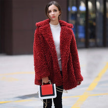 Load image into Gallery viewer, Jocoo Jolee Fluffy Faux Fur Coat Women Thicken Winter Fake Fur Pink Black Coat Female Fashion Streetwear Cardigan Outerwear